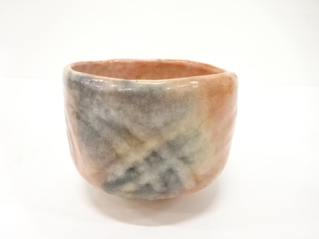 JAPANESE TEA CEREMONY / TEA BOWL CHAWAN / RED RAKU / ARTISAN WORK